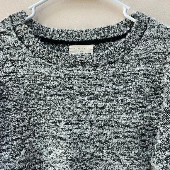 Sophie Rue Revolve Chunky Boucle Textured Pullover Heather Gray Sweater Size M - Picture 2 of 5